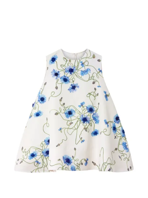 Stella McCartney cornflower embroidered A-Line dress White 6A06753HS367