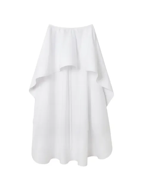 Stella McCartney cotton poplin asymmetric frill skirt White 6301723HU191