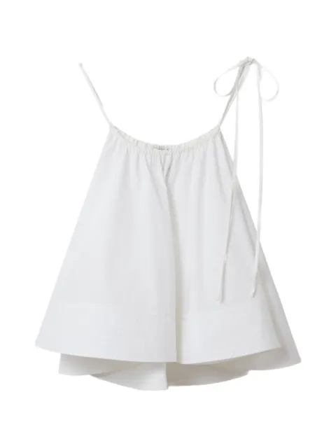 Stella McCartney poplin sleeveless frill top White 6T02883HU191
