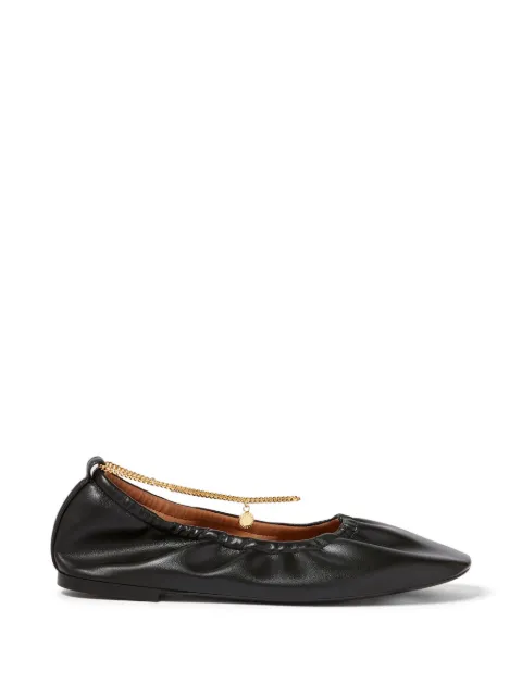 Stella McCartney chain-detail stretch ballerina flats Black 810659E00291