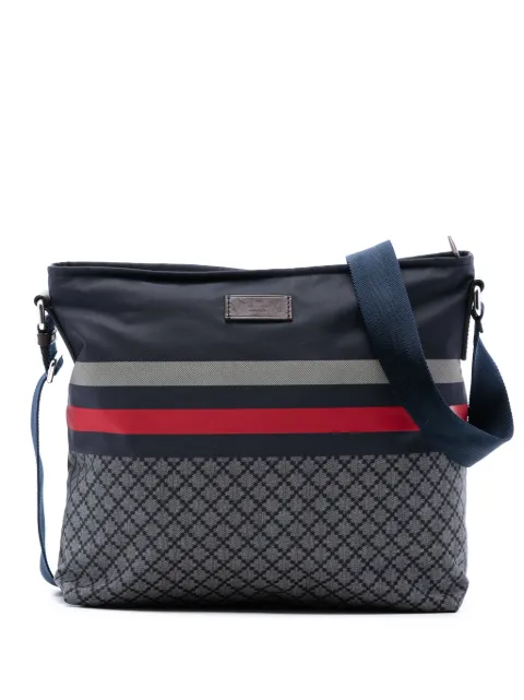 Gucci Pre-Owned 2016-2026 Diamante Nylon Web crossbody bag Blue 3O361QTPA5TJ7VK4