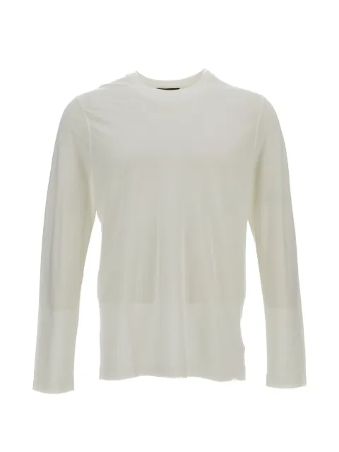 Zanone long-sleeved crew neck T-shirt White 815224ZG380Z0001