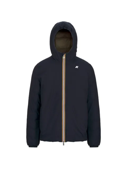 K-Way rubberised logo hooded jacket Blue K8127WWJACKAF0