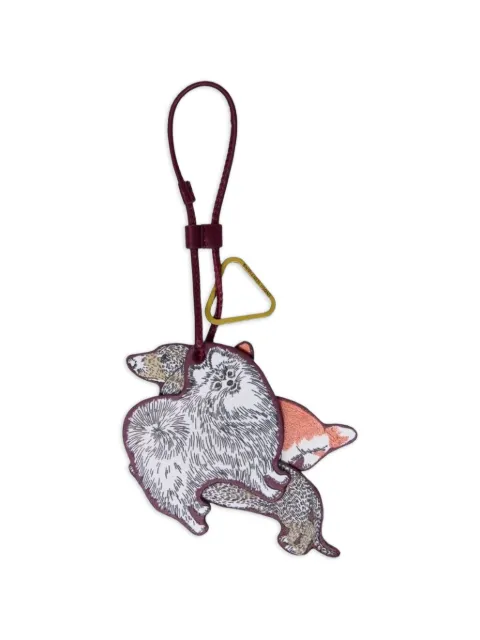 Inoui Editions Toutou leather keyring Neutrals PM22PCT16
