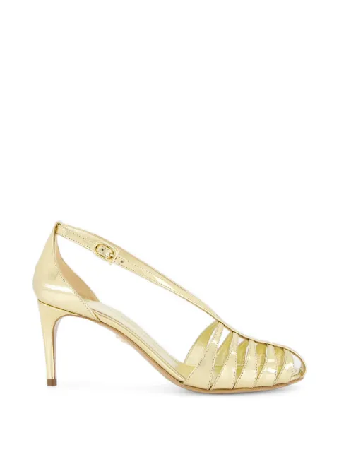 Ferragamo Lilie caged leather sandals Gold 790144