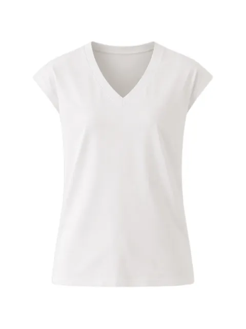 PATRICK ASSARAF V-neck cotton T-shirt White W95V06