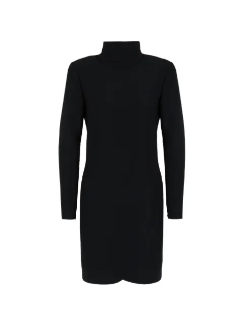Emporio Armani Technical-Cady high-neck long-sleeve dress Black EW000057AF10206