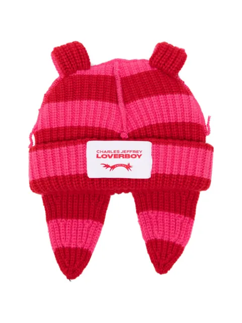 Charles Jeffrey Loverboy Chunky Rabbit beanie Red CHUNKYRABBITBEANIE