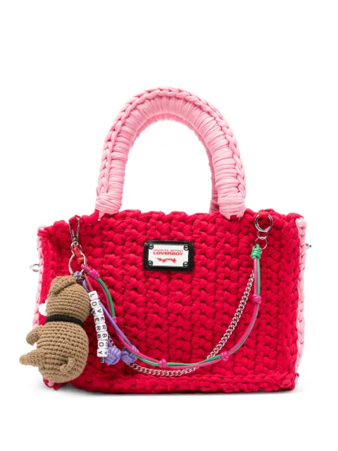 Charles Jeffrey Loverboy logo-plaque tote bag Red 062120202