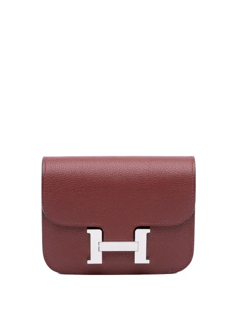 Hermès Pre-Owned 2023 Clemence Constance Slim Wallet small wallets Red B9GLG4CHQ7Z8KBG2