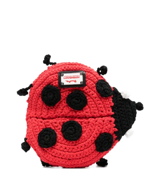 Charles Jeffrey Loverboy ladybug-appliqué belt bag Red 62120601