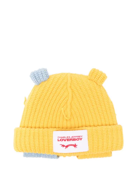 Charles Jeffrey Loverboy Chunky ribbed beanie hat Yellow 062130206