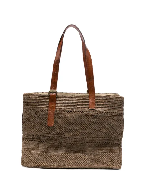 IBELIV Nomade woven-raffia tote bag Brown NOMADE