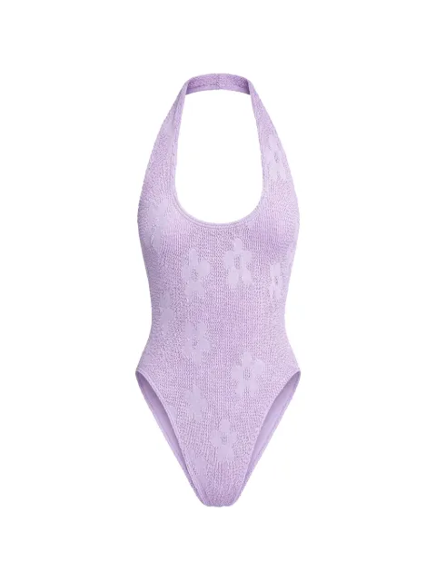 Bond-eye textured floral swimsuit Purple BOUND633