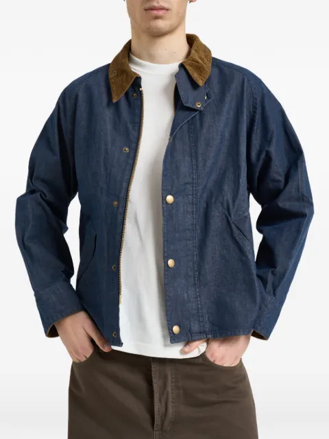 Barbour corduroy-collar denim jacket Blue MCA1105IN71