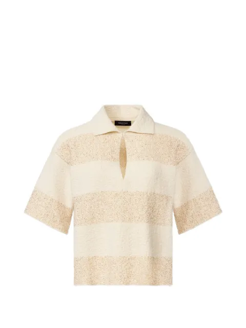 Fabiana Filippi striped collared knitwear Neutrals MAD276F538M1010000