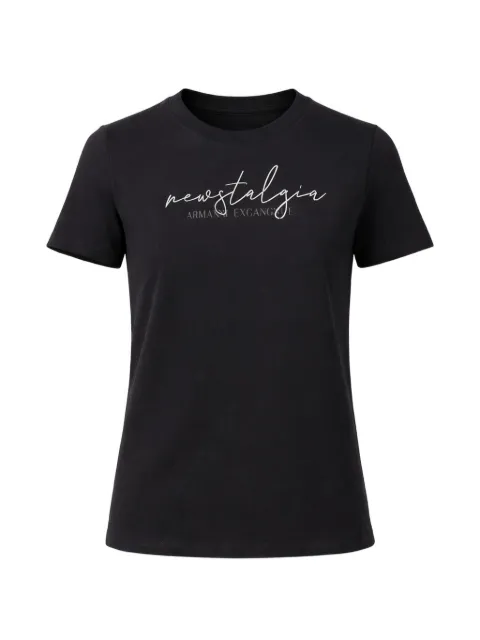 Armani Exchange black cotton T-shirt Black XW001838AF10356