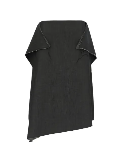 Niccolò Pasqualetti raw-edge asymmetric skirt Grey NP08S007