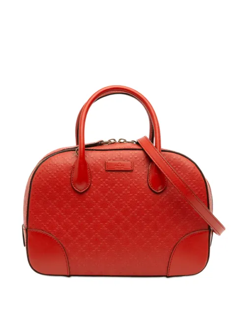 Gucci Pre-Owned 2016-2026 Diamante Bright Leather satchel Red RFEU60J4NBVQXUIG