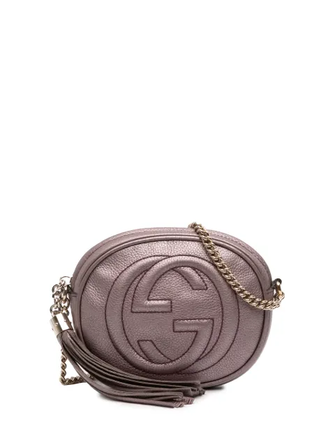 Gucci Pre-Owned 2016-2025 Mini Metallic Pebbled Calfskin Soho Chain crossbody bag Pink 444T71RTW34ACGUE