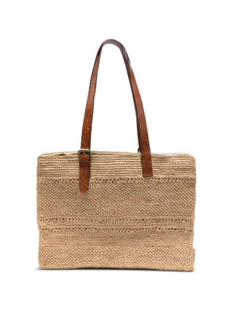 IBELIV Nomade woven-raffia tote bag Neutrals NOMADE