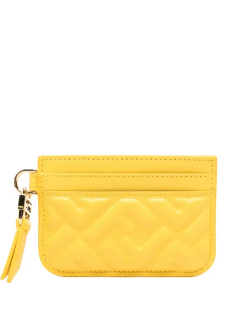 FENDI embossed-logo wallet Yellow 8M0566AAJD