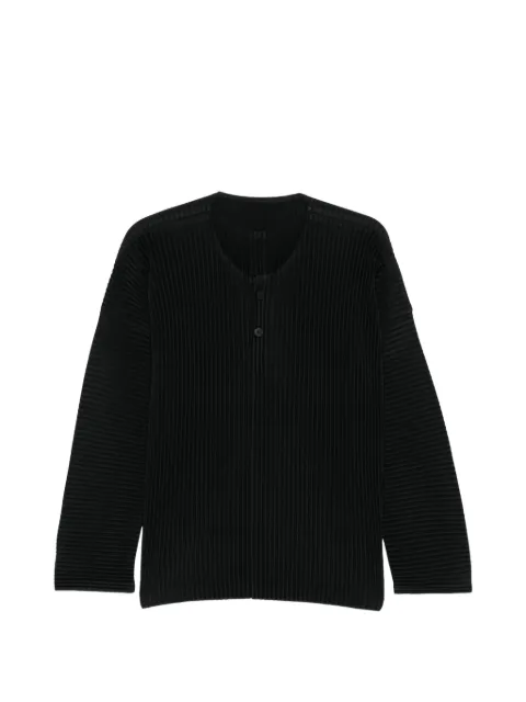 Homme Plissé Issey Miyake Mc February button pleated T-shirt Black HP66JK02315
