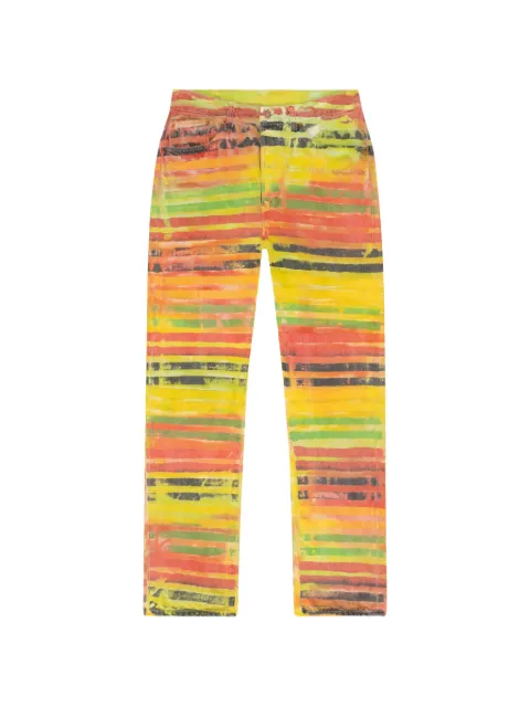 Denim Tears Croton 501 striped jeans Yellow DT406