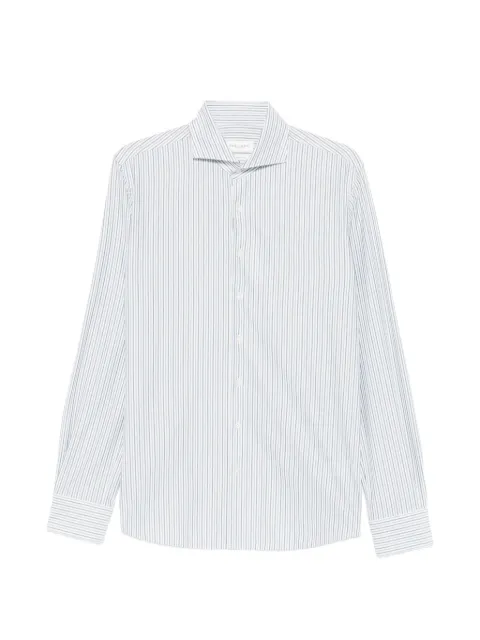 Profuomo striped long-sleeve shirt White PPXH10055A