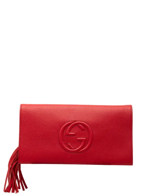 Gucci Pre-Owned 2000-2015 Leather Soho Disco clutch bag Red OSIIFBVETPVJCBD4