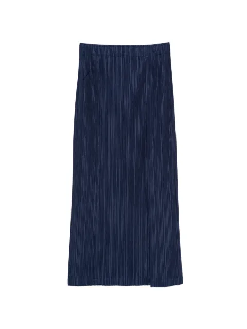 Pleats Please Issey Miyake pleated midi skirt Blue PP66JG37378