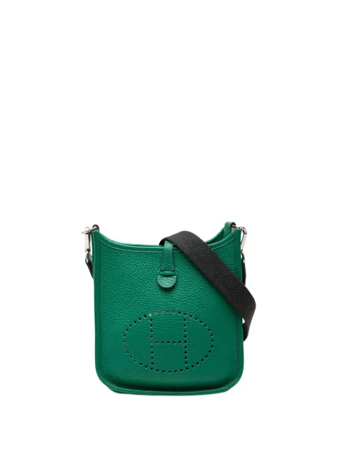 Hermès Pre-Owned 2017 Clemence Evelyne TPM crossbody bag Green JIA5NRW33D7HV9Z7