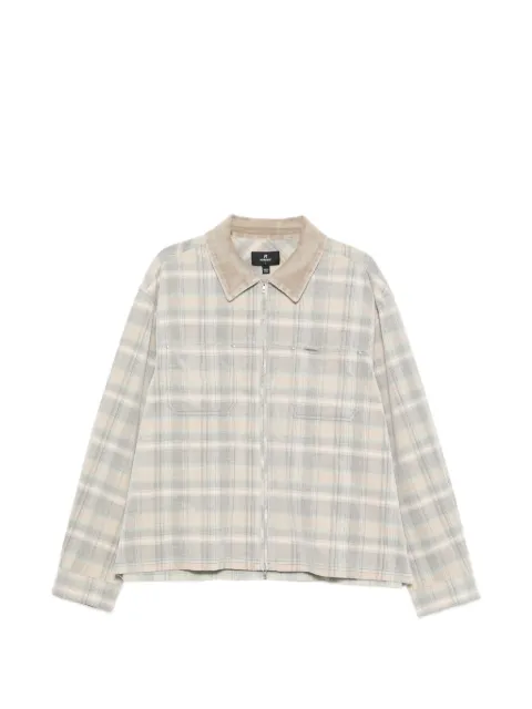 Represent plaid corduroy-collar overshirt Grey MLM10056945