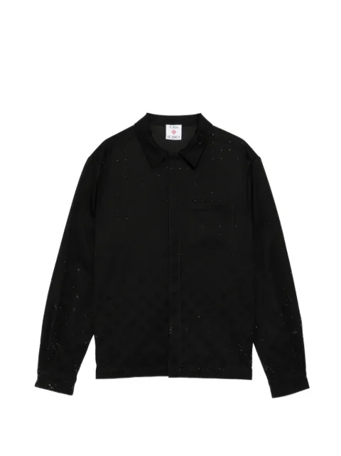 Casablanca crystal embellishment shirt Black MSP26SH22701