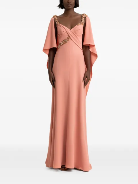 Gemy Maalouf beaded-straps maxi dress Pink GMR257448LD