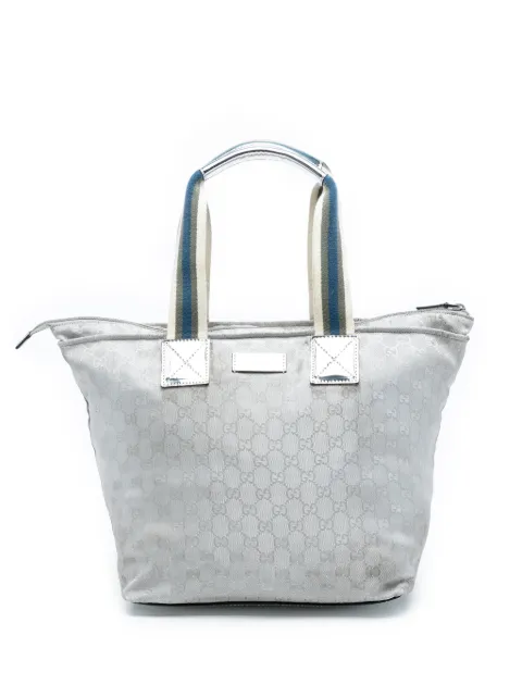 Gucci Pre-Owned 2016-2025 GG Canvas Web tote bag Silver 408H0311R6ULR52W