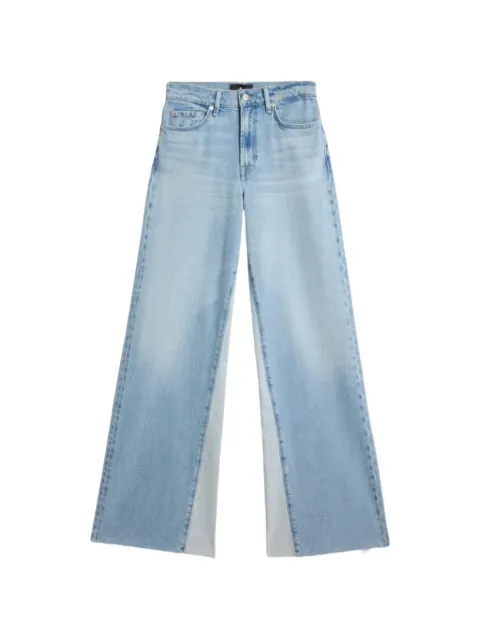 7 For All Mankind flared contrast panel jeans Blue 7U8C0C10