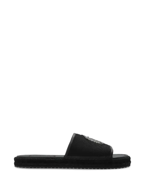 Dolce & Gabbana logo-appliqué braided sandals Black A80566A0092