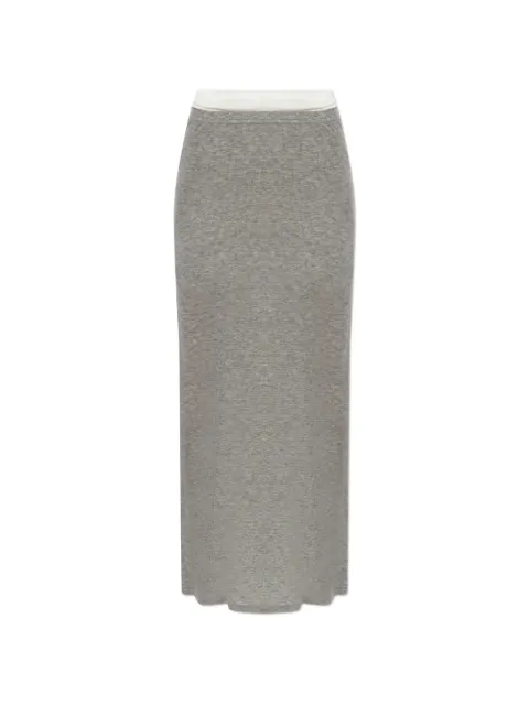 SAMSOE SAMSOE Sadou ribbed maxi skirt Grey F26100052