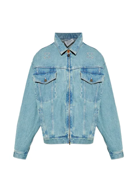 VETEMENTS logo-print denim jacket Blue ME76DJ063N1
