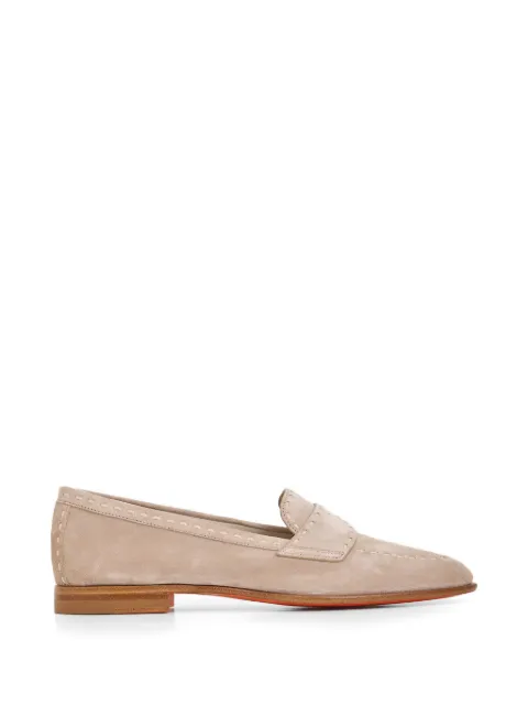 Santoni stitch-detail loafers Neutrals WUSF72077HAFSHTH