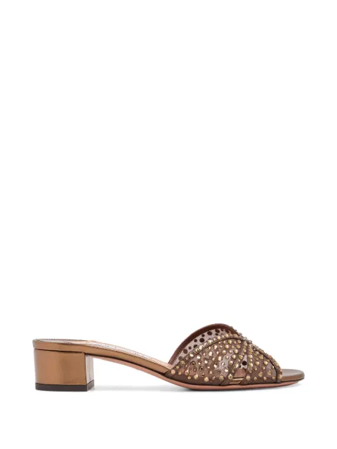 Aquazzura Crystal Lover sandals Brown CLRMIDM1NPUESP
