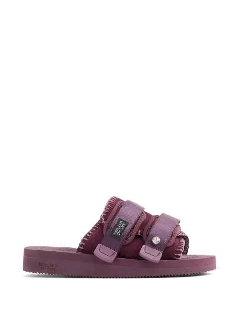 Forte Forte Suicoke double-strap leather sandals Purple 14696
