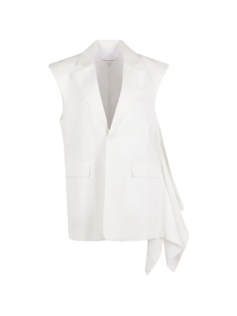 Niccolò Pasqualetti pocket drape gilet White NP09J059LCBIWHITE