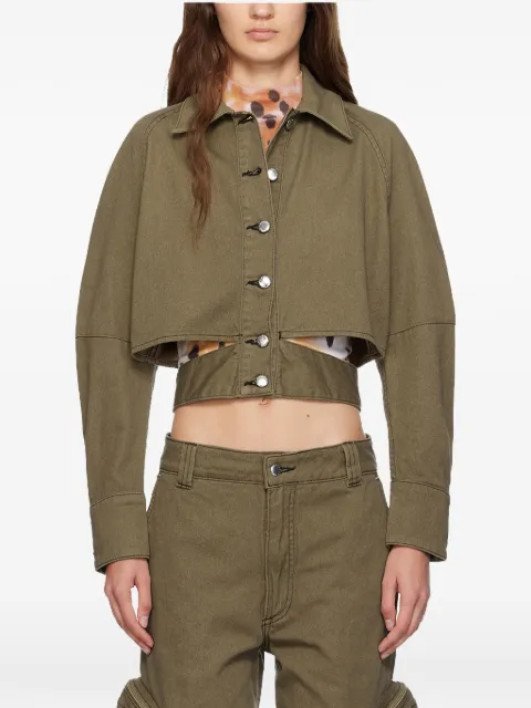 Eckhaus Latta Ellipse denim jacket Green 1121AELPF25E