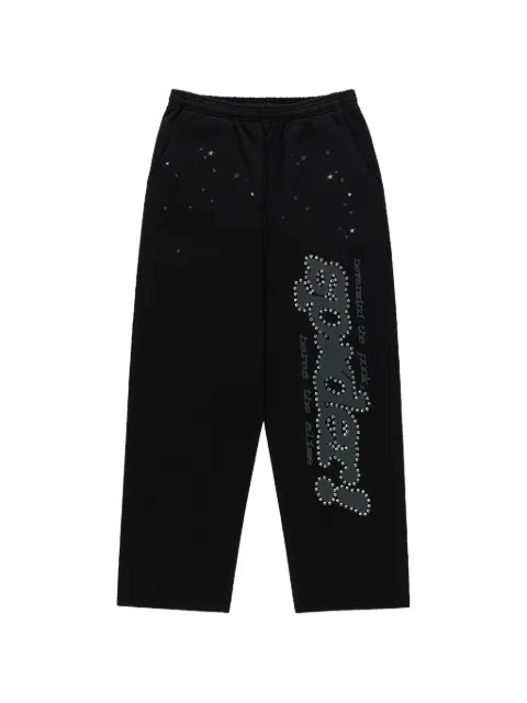 SP5DER Rhinestone Punk V2 track pants Black SP5DER338