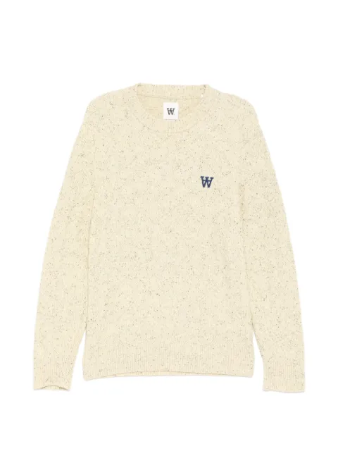 Wood Wood logo-embroidered jumper Neutrals 30251954