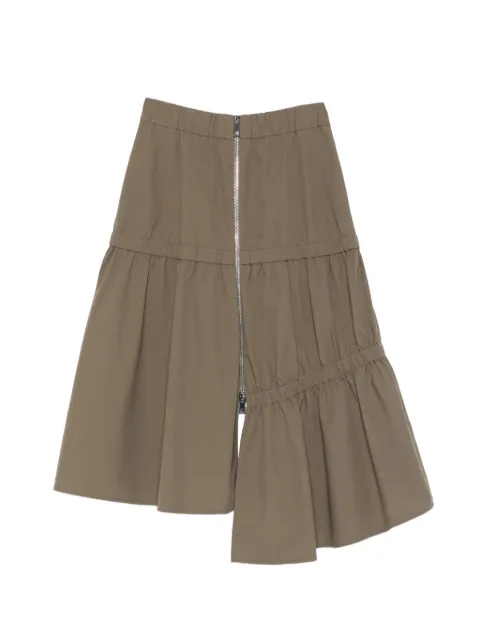Tibi elasticated asymmetrical skirt Green R125TS5036