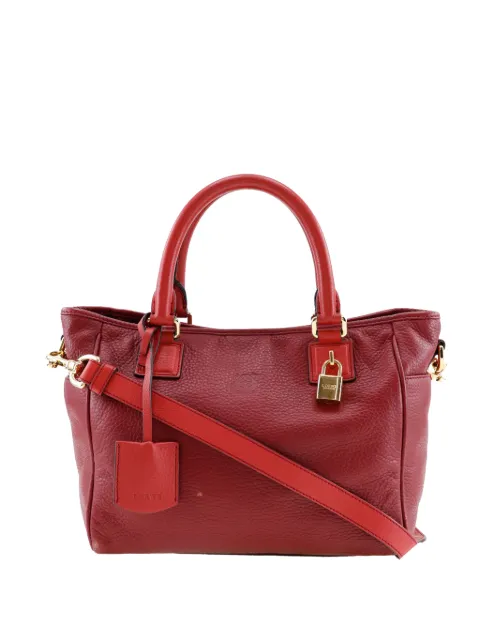 Loewe Pre-Owned 2010 Leather Anagram satchel Red Q7OF66C2F57WGHQC