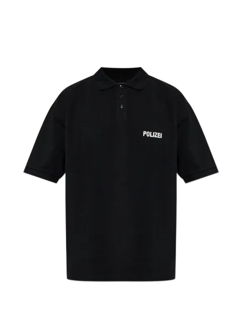 VETEMENTS short sleeve polo T-shirt Black ME76PO226B